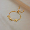Wholesale Elegant Simple Diamond Butterfly Beaded Titanium Steel Chain Jewelry Unisex All Match Bracelet With Electroplating And Geometric Design