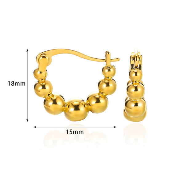 Wholesale Elegant Simple Geometric Zircon Earrings Highend Metal Style Copper Electroplating For Women