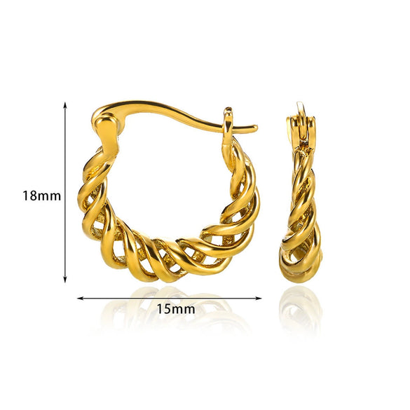 Wholesale Elegant Simple Geometric Zircon Earrings Highend Metal Style Copper Electroplating For Women