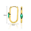 Wholesale Elegant Simple Geometric Zircon Earrings Highend Metal Style Copper Electroplating For Women