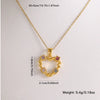 Wholesale Elegant Simple Style Shiny Heart Shape 304 Stainless Steel Copper Plating Inlay 18K Gold Plated Zircon Pendant Necklace