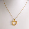 Wholesale Elegant Simple Style Shiny Heart Shape 304 Stainless Steel Copper Plating Inlay 18K Gold Plated Zircon Pendant Necklace