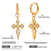 Wholesale Elegant Stainless Steel Jewelry With Cross Crown Roman Numerals Electroplated For Women Earrings Necklaces Bracelets