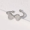 Wholesale Elegant Sweet Bow Open Gold Plated Stainless Steel Ring For Women