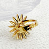 Elegant Sweet Commute Flower Stainless Steel Plating Inlay Pearl Gold Plated Open Rings