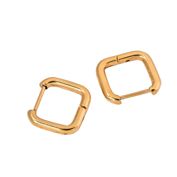 Wholesale Elegant Titanium Steel Geometric Earrings Stainless Steel Plated 18K Gold Electroplated For Unisex