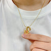 Wholesale Elegant Vacation Simple Style Letter Copper Plating 18K Gold Plated Gold Plated Pendant Necklace