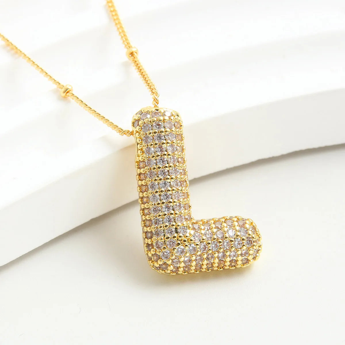 Wholesale Elegant Vacation Simple Style Letter Copper Plating 18K Gold Plated Gold Plated Zircon