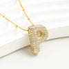 Wholesale Elegant Vacation Simple Style Letter Copper Plating 18K Gold Plated Gold Plated Zircon
