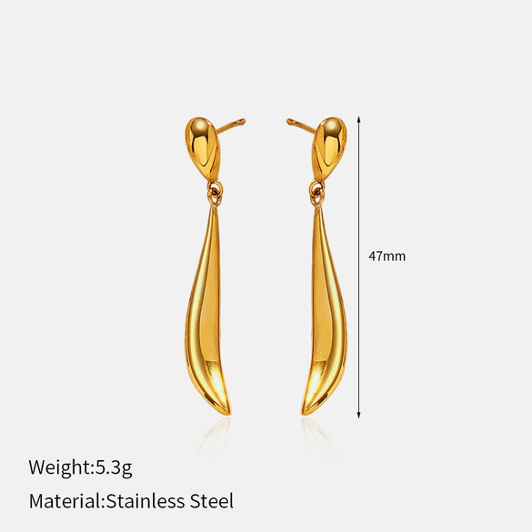 Wholesale Elegant Women's Stainless Steel Electroplated Irregular Geometric Square Hollow Peach Heart Poker Earrings