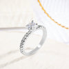 Wholesale Engagement Ring Zinc Alloy Inlaid Zircon Geometric Simple Style For Women