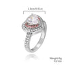 Wholesale Engagement Ring Zinc Alloy Inlaid Zircon Geometric Simple Style For Women