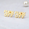 Wholesale English Letter Stud Earrings In Rose Gold Stainless Steel With Electroplating For Women