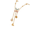 Wholesale Epoxy Colorful Butterfly Stainless Steel Necklace Set With Electroplating O Word Chain For Women