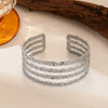 Wholesale Exaggerate Geometric Titanium Steel And Stainless Steel Adjustable Open Bracelet With Electroplating