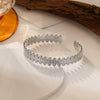 Wholesale Exaggerate Geometric Titanium Steel And Stainless Steel Adjustable Open Bracelet With Electroplating