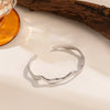 Wholesale Exaggerate Geometric Titanium Steel And Stainless Steel Adjustable Open Bracelet With Electroplating