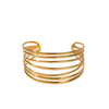 Wholesale Exaggerate Geometric Titanium Steel And Stainless Steel Adjustable Open Bracelet With Electroplating