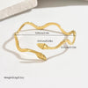 Wholesale Exaggerated Animal Style 14K Goldplated Stainless Steel Open Bracelet Hand Accessories