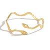 Wholesale Exaggerated Animal Style 14K Goldplated Stainless Steel Open Bracelet Hand Accessories