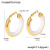 Wholesale Exaggerated Circle Oil Drop Earrings In Stainless Steel Drip Oil With Geometric Design And 18K Real Gold Color Plated Non Allergic