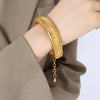 Wholesale Exaggerated Design Personality Fashion Jewelry Set For Women Titanium Steel Gold Plated With Snake Bone Chain