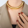 Wholesale Exaggerated Design Personality Fashion Jewelry Set For Women Titanium Steel Gold Plated With Snake Bone Chain