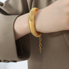 Wholesale Exaggerated Design Personality Fashion Jewelry Set For Women Titanium Steel Gold Plated With Snake Bone Chain