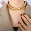 Wholesale Exaggerated Design Personality Fashion Jewelry Set For Women Titanium Steel Gold Plated With Snake Bone Chain