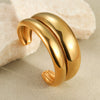 Wholesale Exaggerated Design Stainless Steel Geometric Pattern Electroplated Bracelet For Women