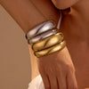 Wholesale Exaggerated Design Stainless Steel Geometric Pattern Electroplated Bracelet For Women