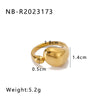 Wholesale Exaggerated Design Stainless Steel 18K Gold Plated Casting Geometric Ring With Niche Design Sense