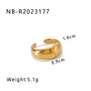 Wholesale Exaggerated Design Stainless Steel 18K Gold Plated Casting Geometric Ring With Niche Design Sense