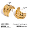 Wholesale Exaggerated Fashion Niche Design Women's Earrings In Geometric Style Made Of Stainless Steel With Electroplating Treatment