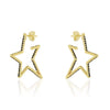 Wholesale Exaggerated Fivepointed Star Earrings For Women S925 Sterling Silver Light Luxury Style Electroplated