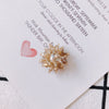 Wholesale Exaggerated Flower Handmade Beaded Alloy Ear Clip Woven Transparent Crystal Snowflake Earrings