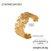 Wholesale Exaggerated Flower Petal Opening Bracelet Stainless Steel 18K Gold Plated Electroplated
