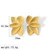 Wholesale Exaggerated Flower Stainless Steel Electroplated Earrings