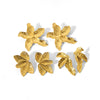 Wholesale Exaggerated Flower Stainless Steel Electroplated Earrings