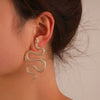 Wholesale Exaggerated Geometric Alloy Carved Snake Earrings For Women With Electroplating Treatment