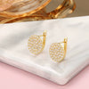 Wholesale Exaggerated Geometric Copper Inlaid Zircon Earrings For Women And Men