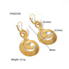 Wholesale Exaggerated Geometric Drop Shape Stainless Steel Electroplated Ear Jewelry For Women