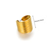 Wholesale Exaggerated Geometric Hollow Flower Stainless Steel 18K Goldplated Asymmetric Ring For Women With Leaves And Wave Pattern