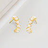 Wholesale Exaggerated Geometric Hoop Pearl Earrings For Women S925 Silver Electroplated