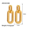 Wholesale Exaggerated Geometric 18K Goldplated Stainless Steel Chain Earrings For Women With Electroplating Treatment