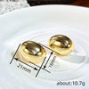 Wholesale Exaggerated Geometric Oval Copper Earrings For Women With Electroplating Design