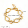 Wholesale Exaggerated Geometric Stainless Steel Electroplated Jewelry Set For Women Including Bracelet And Necklace