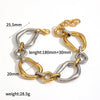 Wholesale Exaggerated Geometric Stainless Steel Electroplated Jewelry Set For Women Including Bracelet And Necklace
