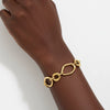 Wholesale Exaggerated Geometric Stainless Steel Electroplated Jewelry Set For Women Including Bracelet And Necklace