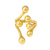 Wholesale Exaggerated Geometric 316L Stainless Steel Ring With 18K Gold Electroplated Branch Opening Design For Women